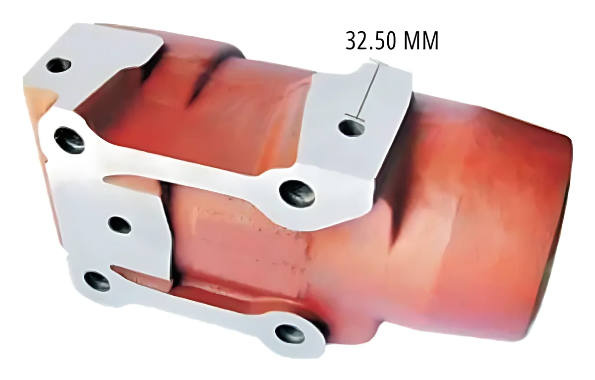 Hydraulic Ram Cylinder, M.M. Thread, Side Hole 32.50 mm (76 mm)